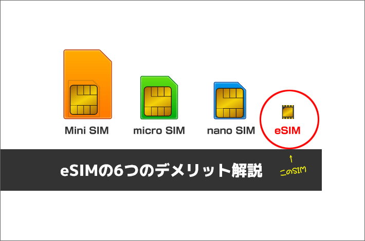 eSIMの6つのデメリット解説
