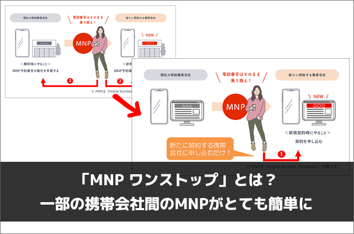 「MNP ワンストップ」とは？一部の携帯会社間のMNPがとても簡単に